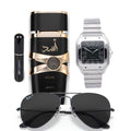Combo Asad + Reloj Santos Plata Negro + Gafas Ray-Ban + Obsequio